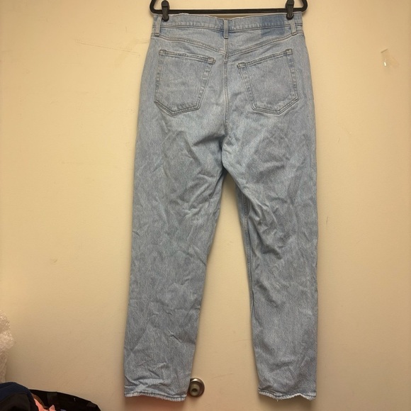 Abercrombie & Fitch Curve Love Ultra High Rise 90’s Straight Jeans Criss Cross - Picture 10 of 12